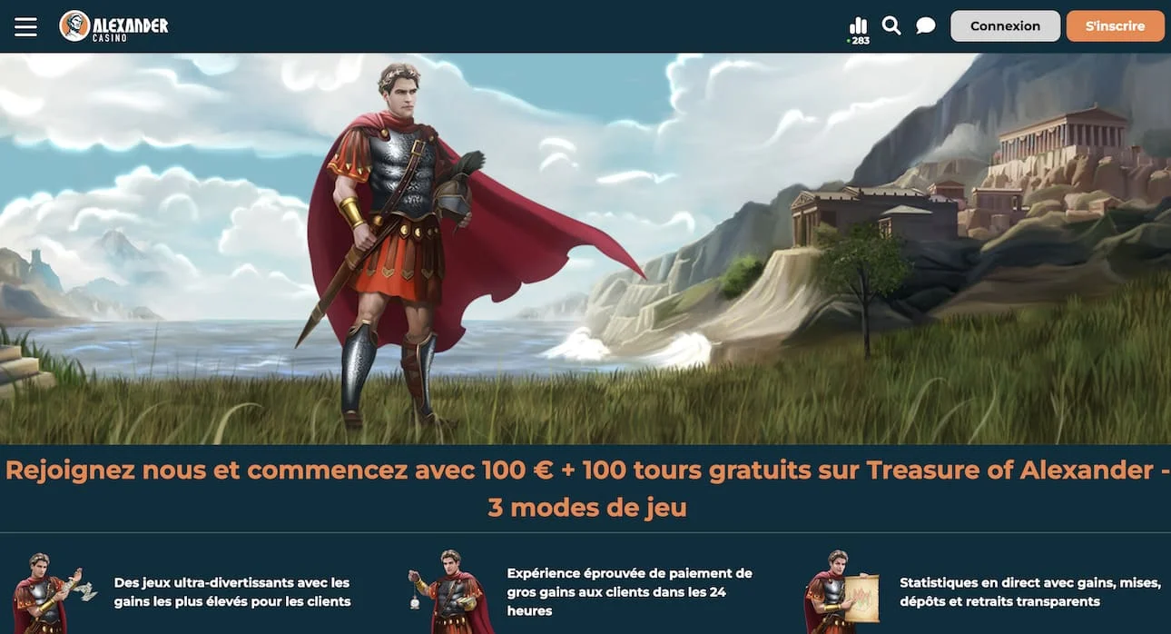 Alexander Casino France - Interface Premium